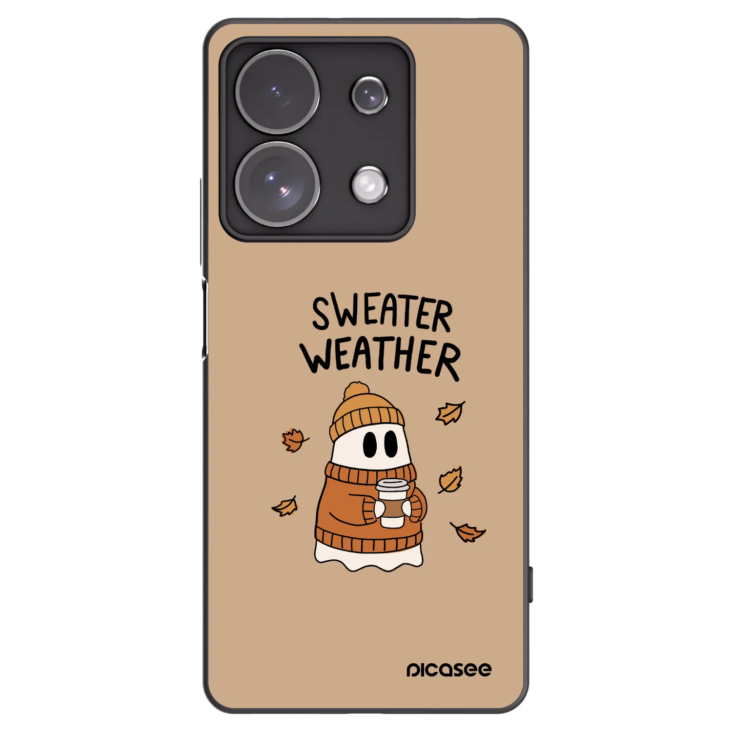 Picasee silikonový černý obal pro Xiaomi Redmi Note 13 Pro 4G - Sweater ghost