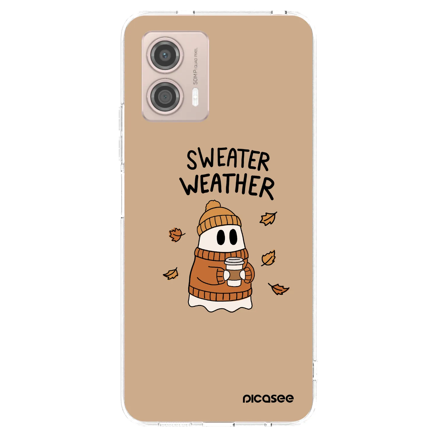 Picasee silikonový průhledný obal pro Motorola Moto G53 5G - Sweater ghost