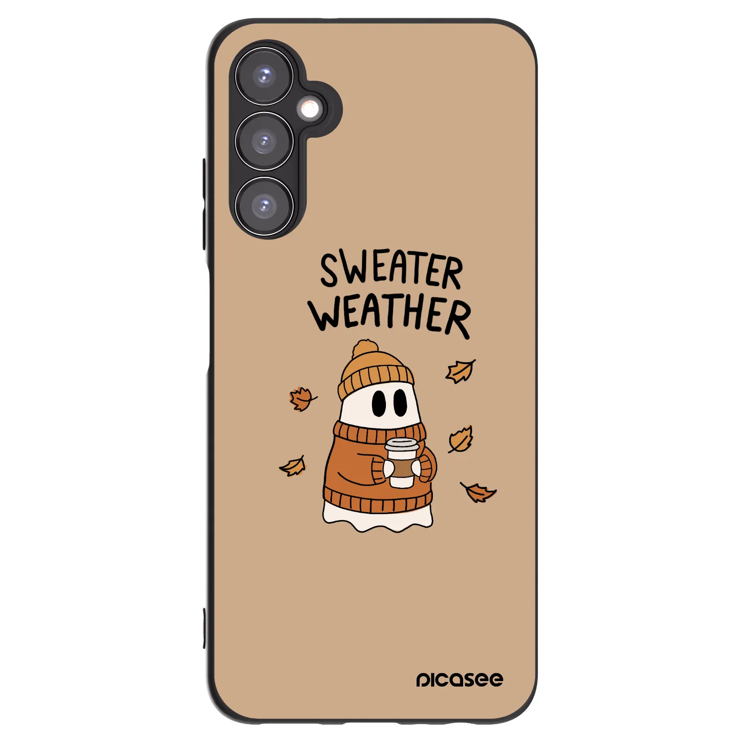 Picasee silikonový černý obal pro Samsung Galaxy A05s A057G - Sweater ghost