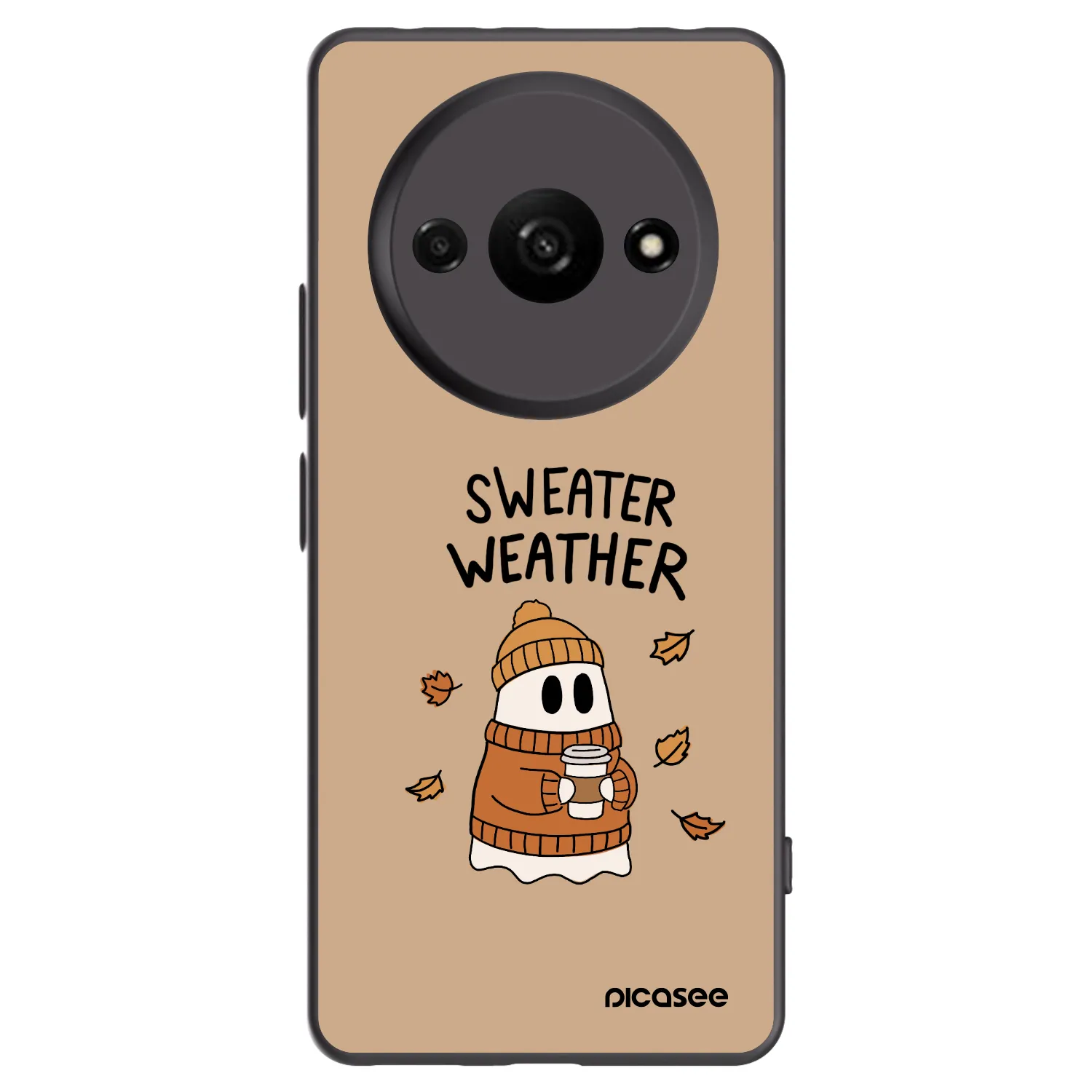 Picasee silikonový černý obal pro Xiaomi Redmi A3 - Sweater ghost