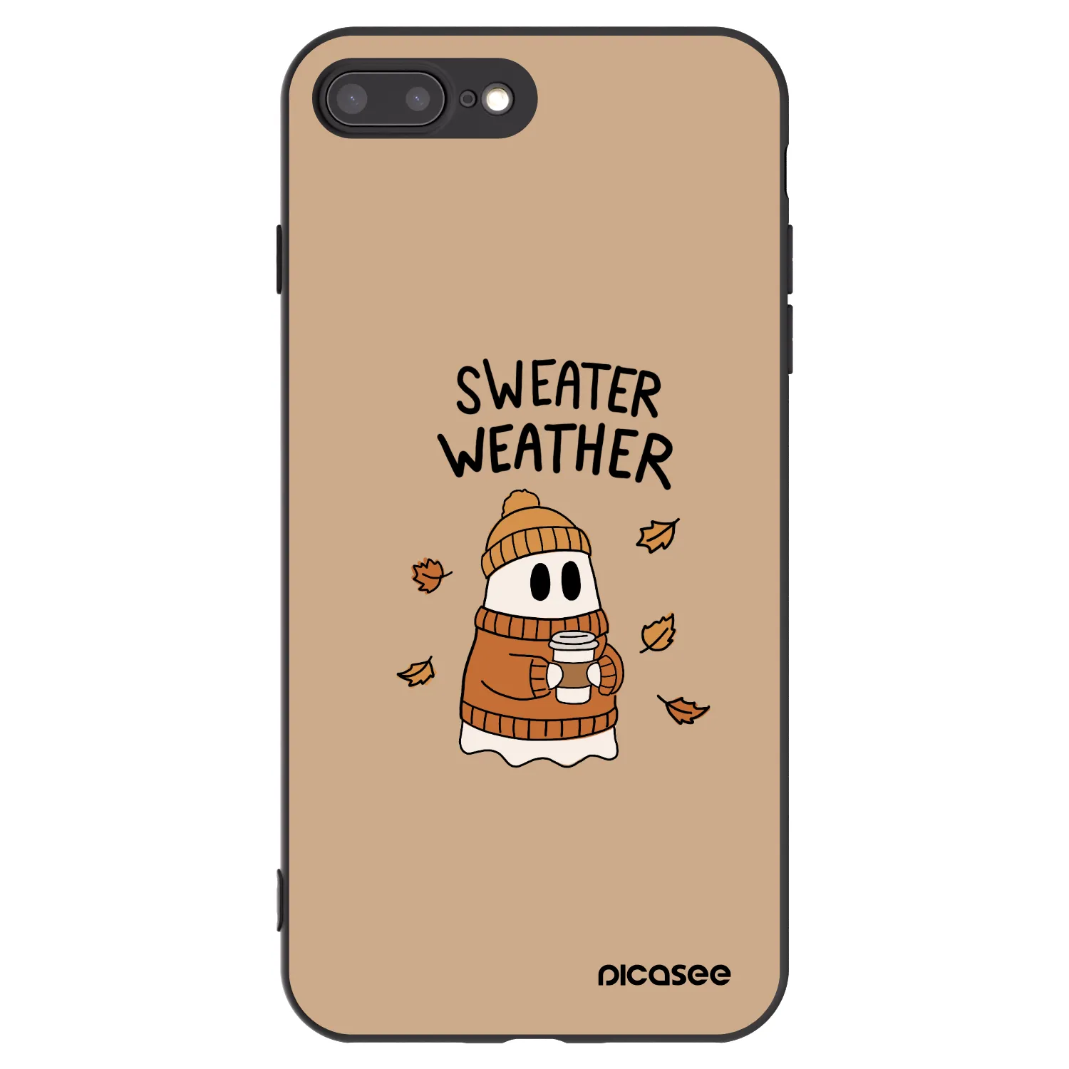 Picasee silikonový černý obal pro Apple iPhone 8 Plus - Sweater ghost