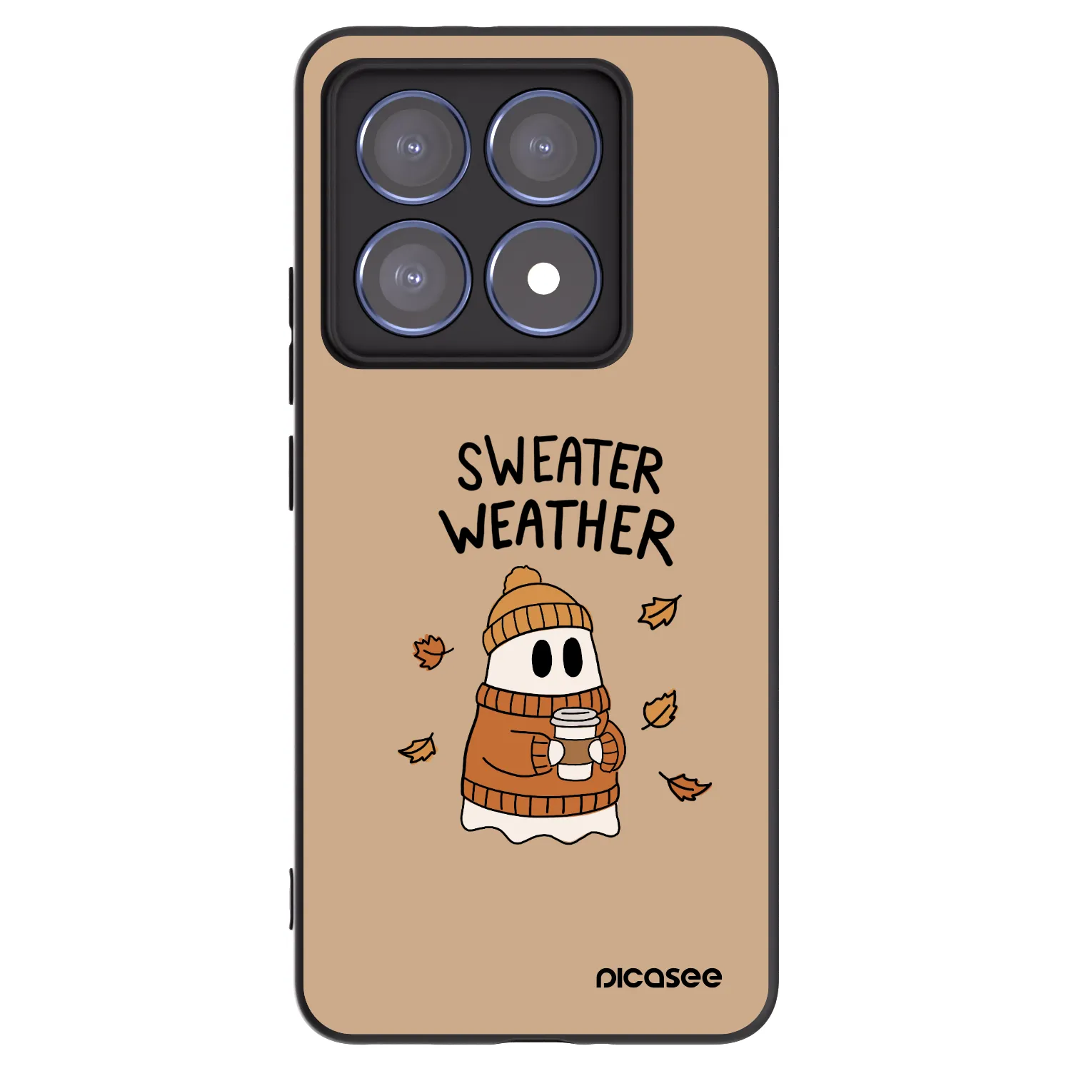 Picasee silikonový černý obal pro Xiaomi 14T Pro - Sweater ghost