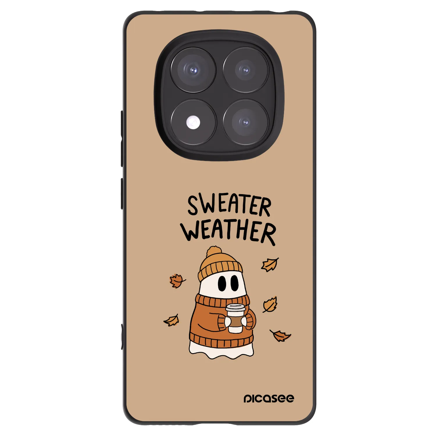 Picasee silikonový černý obal pro Xiaomi Redmi Note 14 Pro+ 5G - Sweater ghost