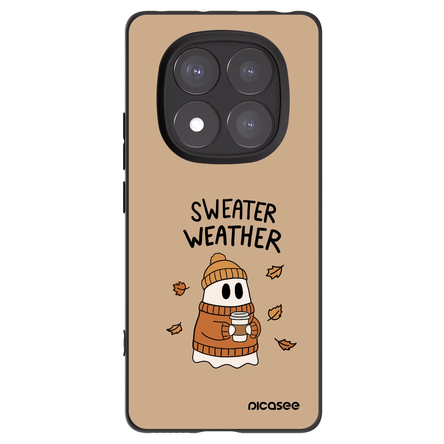 Picasee silikonový černý obal pro Xiaomi Redmi Note 14 Pro 5G - Sweater ghost