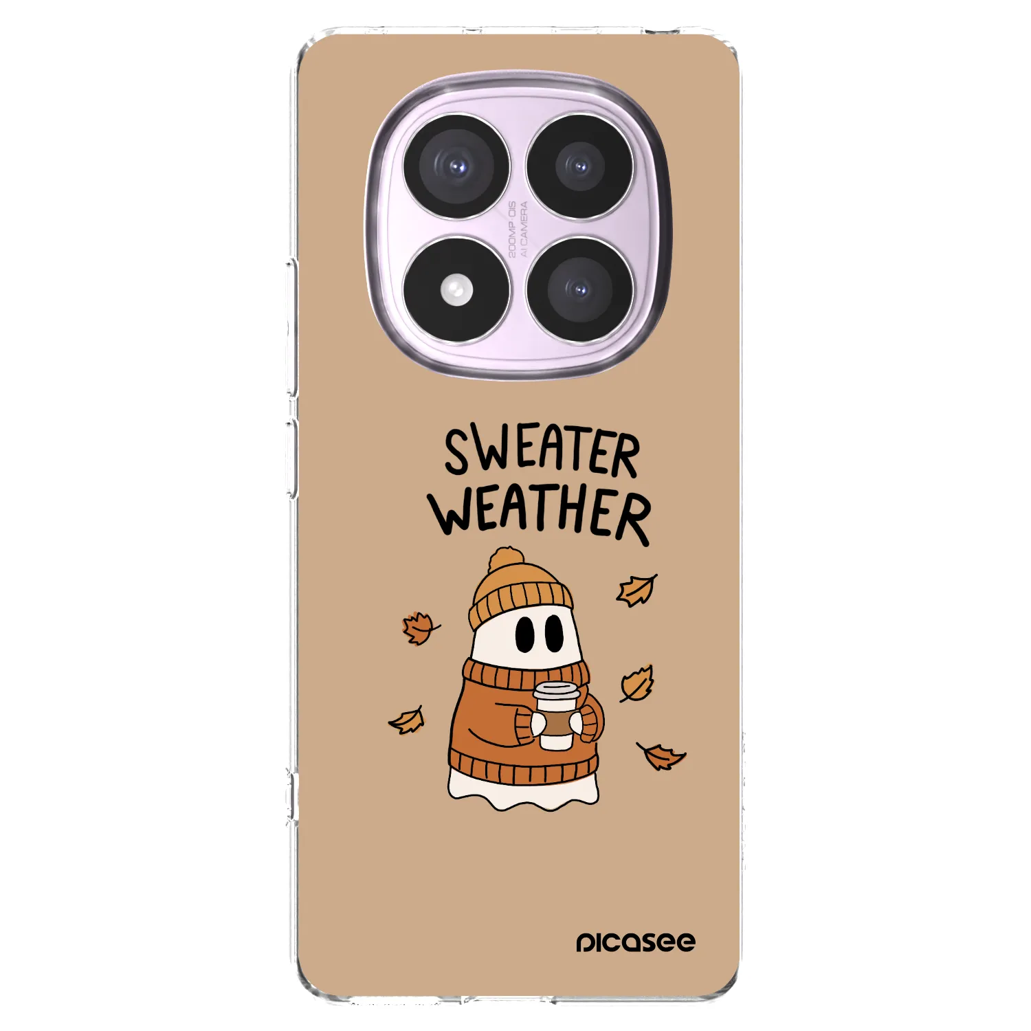 Picasee silikonový průhledný obal pro Xiaomi Redmi Note 14 Pro 5G - Sweater ghost
