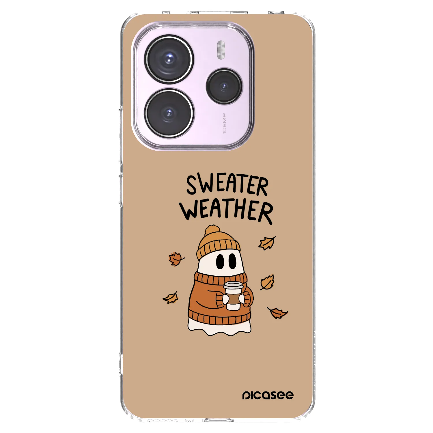 Picasee silikonový průhledný obal pro Xiaomi Redmi Note 14 5G - Sweater ghost