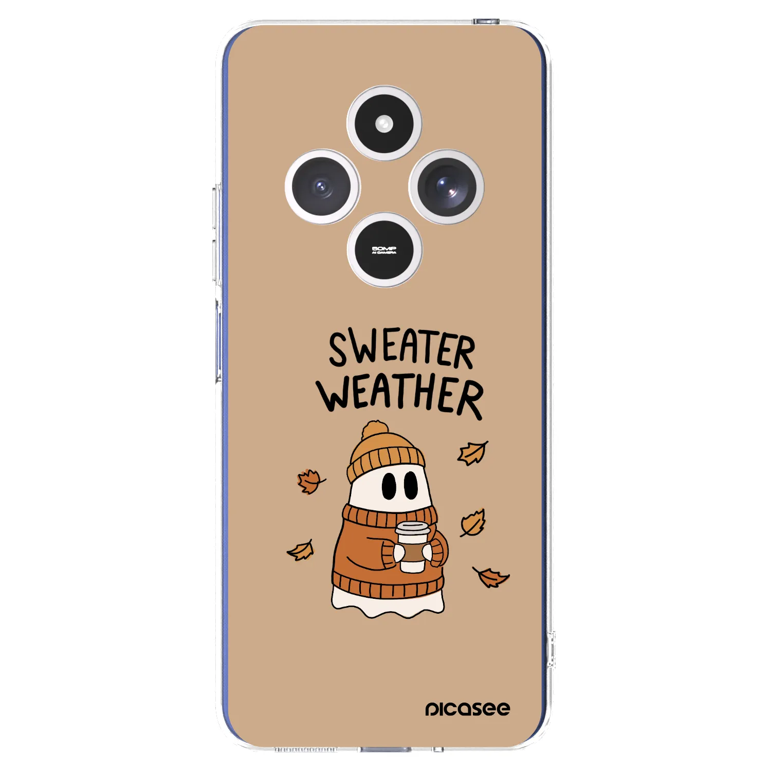 Picasee silikonový průhledný obal pro Xiaomi Redmi 14C - Sweater ghost