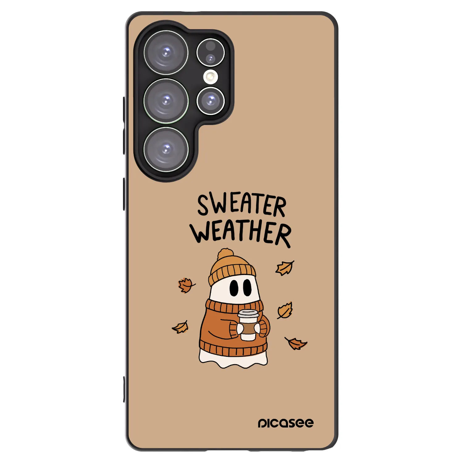 Picasee silikonový černý obal pro Samsung Galaxy S25 Ultra 5G - Sweater ghost