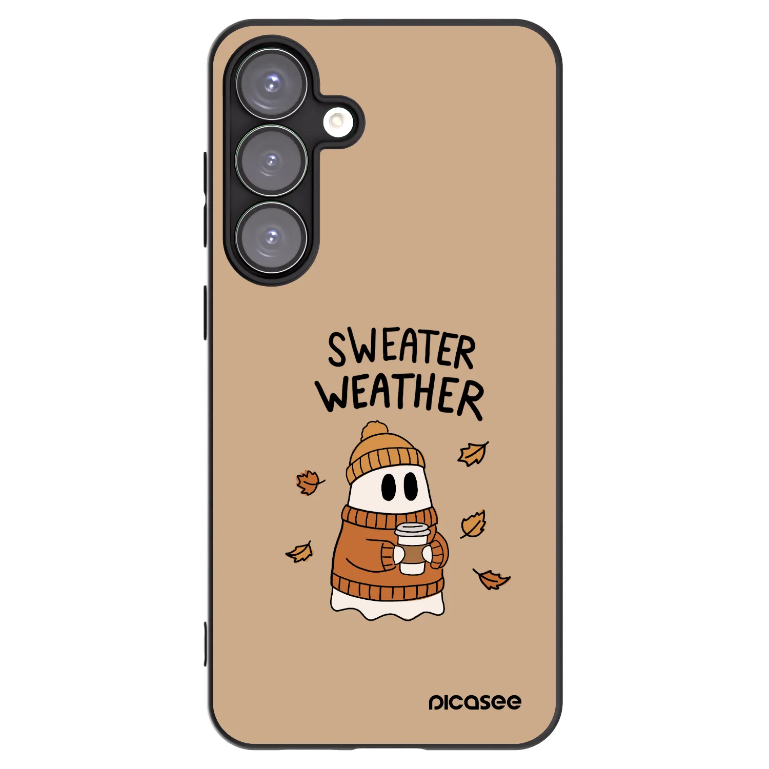Picasee silikonový černý obal pro Samsung Galaxy S25+ 5G - Sweater ghost