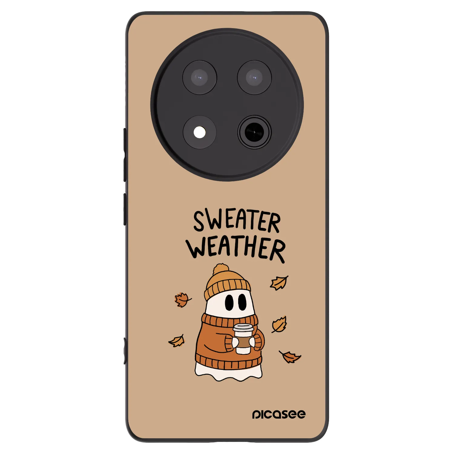 Picasee silikonový černý obal pro Honor Magic7 Lite 5G - Sweater ghost