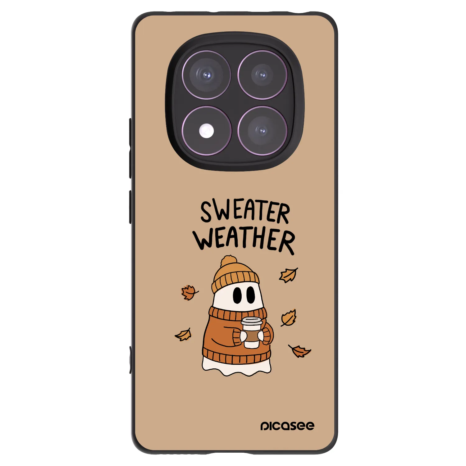 Picasee silikonový černý obal pro Xiaomi Redmi Note 14 Pro 4G - Sweater ghost