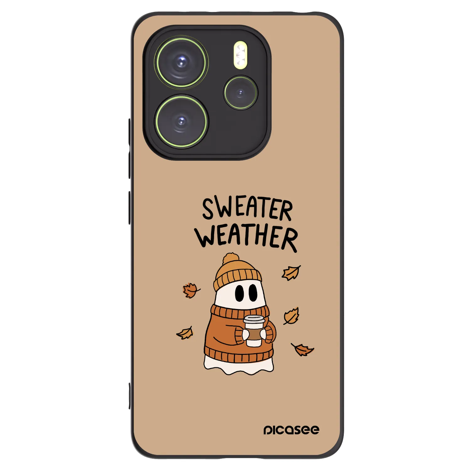 Picasee silikonový černý obal pro Xiaomi Redmi Note 14 4G - Sweater ghost