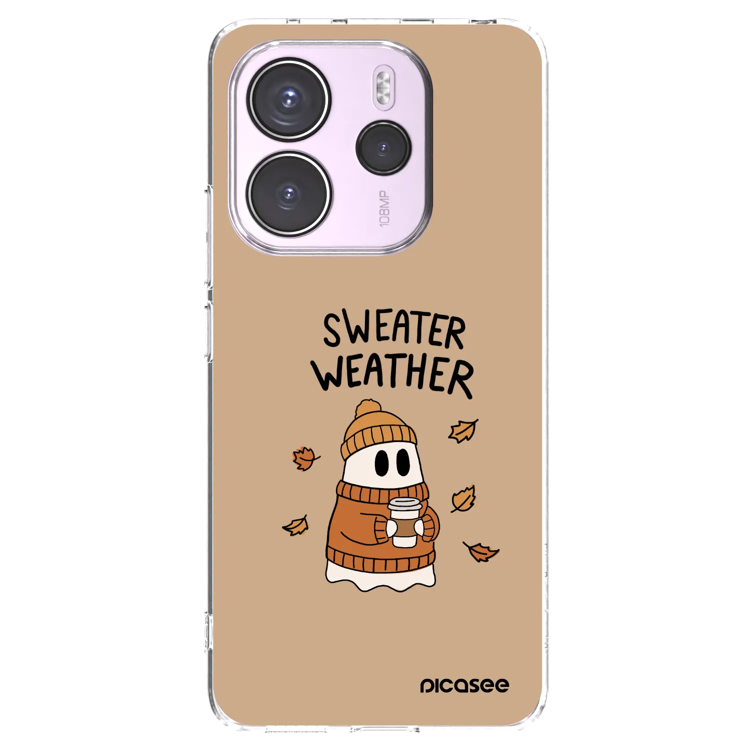 Picasee silikonový průhledný obal pro Xiaomi Redmi Note 14 4G - Sweater ghost
