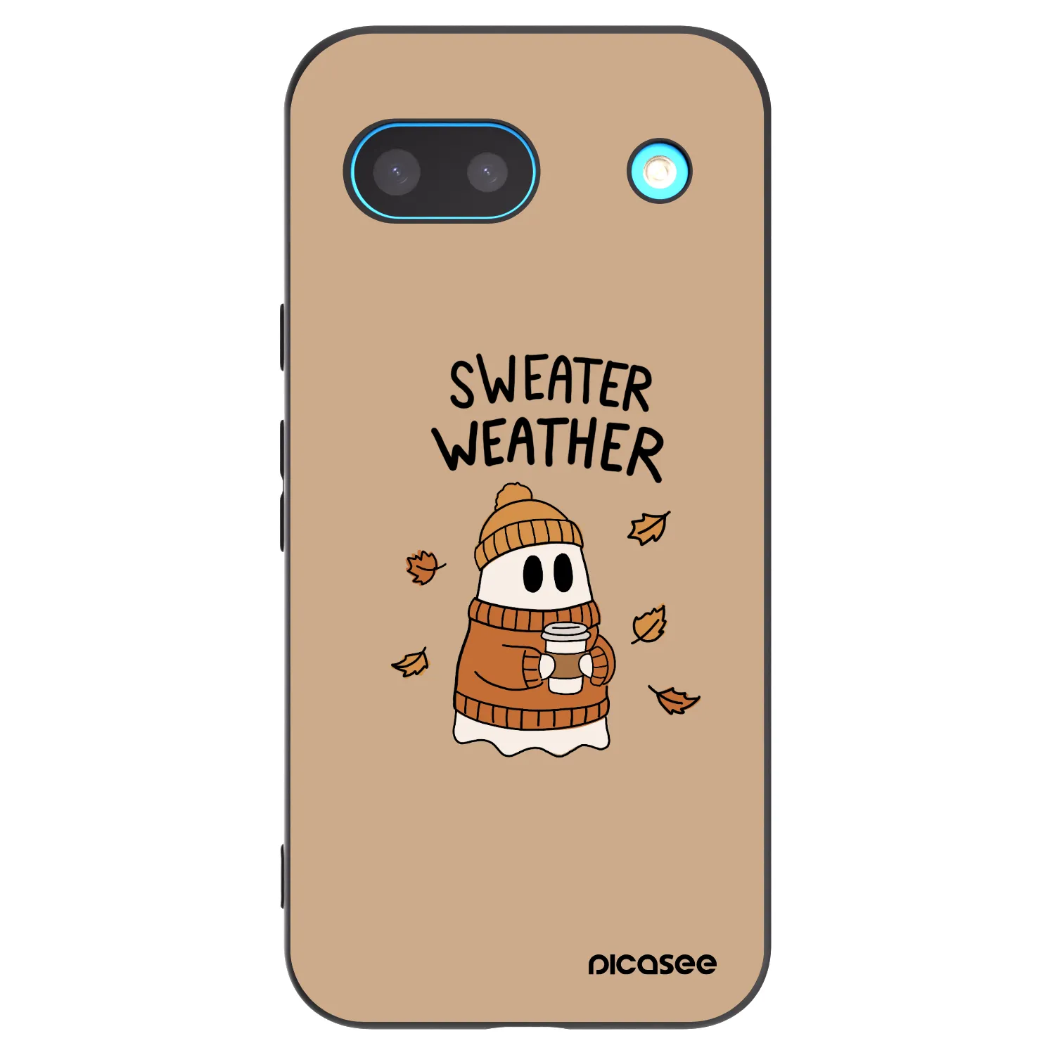 Picasee silikonový černý obal pro Google Pixel 8a - Sweater ghost