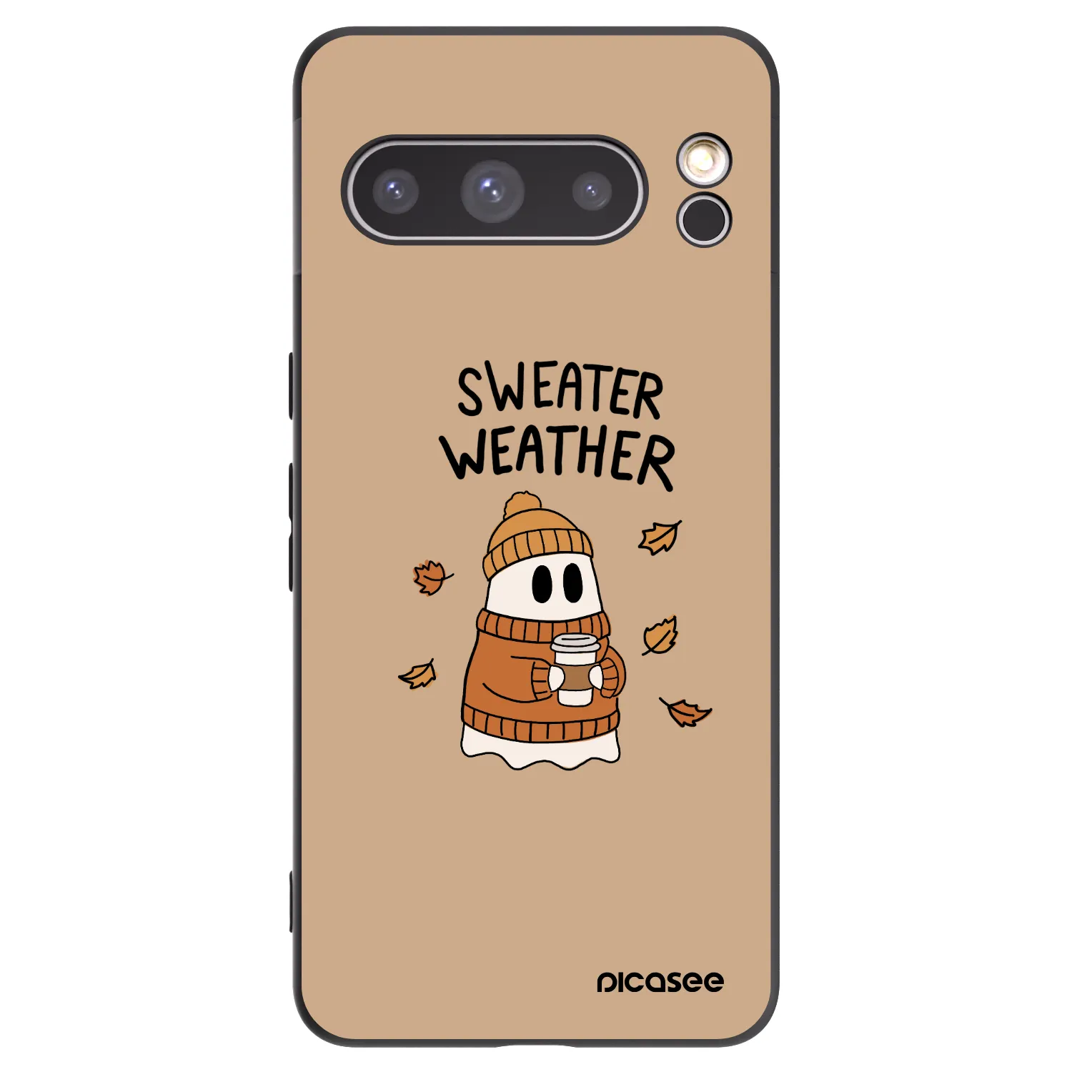 Picasee silikonový černý obal pro Google Pixel 8 Pro - Sweater ghost