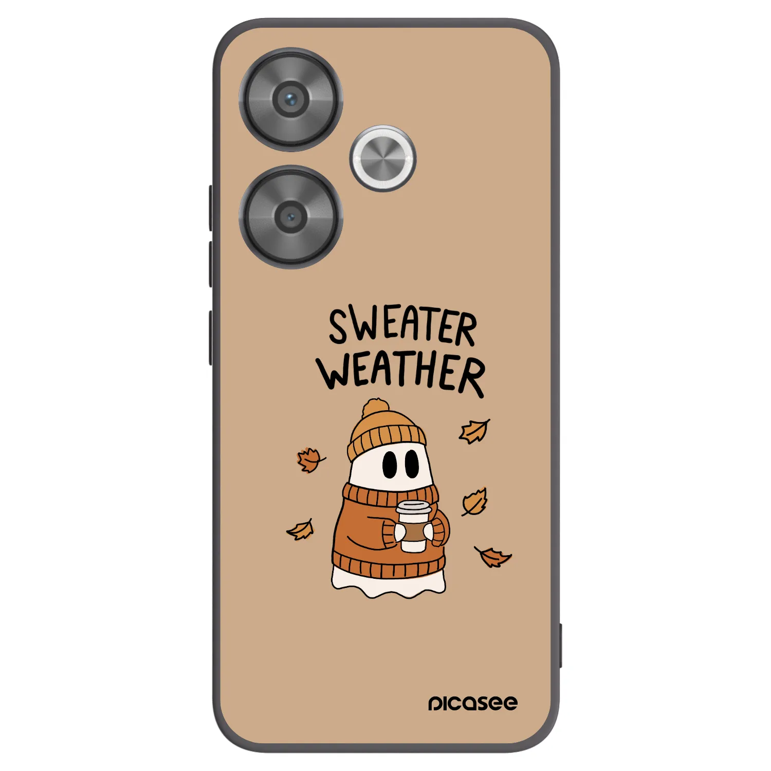 Picasee silikonový černý obal pro Xiaomi Poco F6 - Sweater ghost