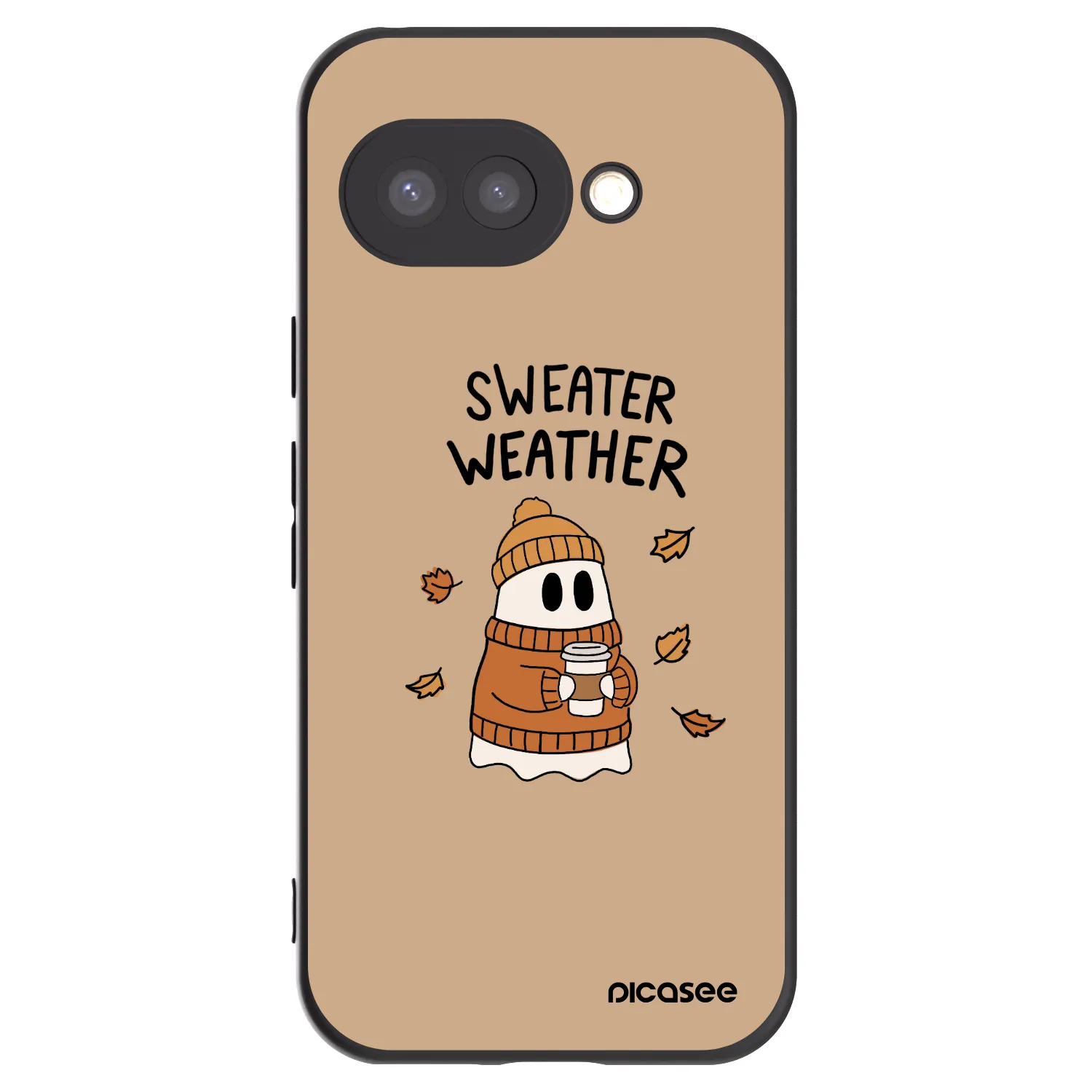 Picasee silikonový černý obal pro Google Pixel 9a - Sweater ghost