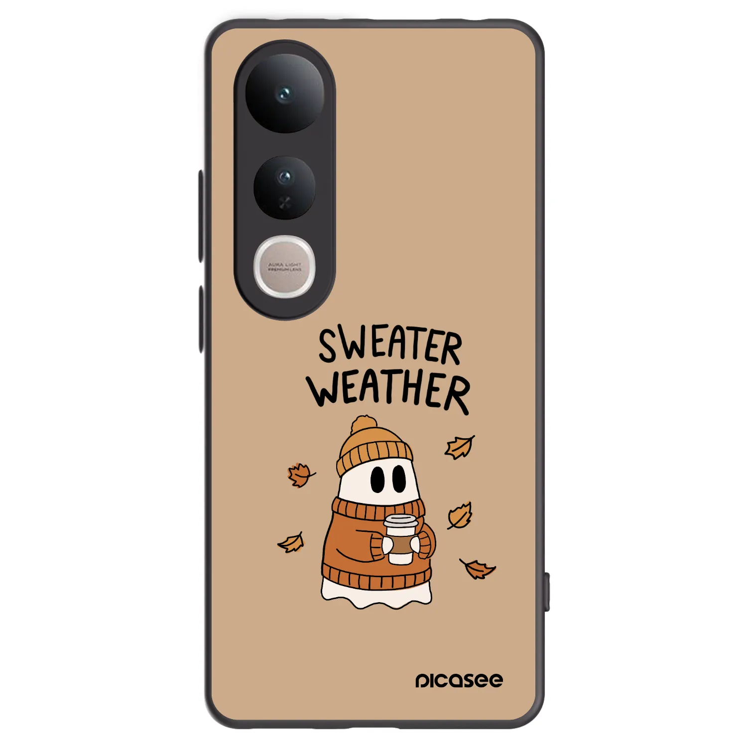 Picasee silikonový černý obal pro Vivo V50 Lite 5G - Sweater ghost