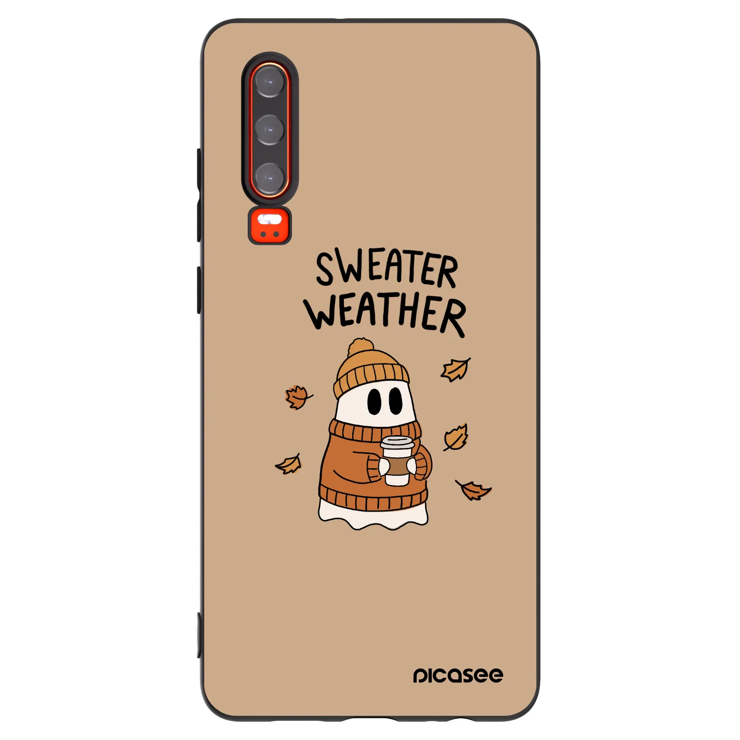 Picasee silikonový černý obal pro Huawei P30 - Sweater ghost