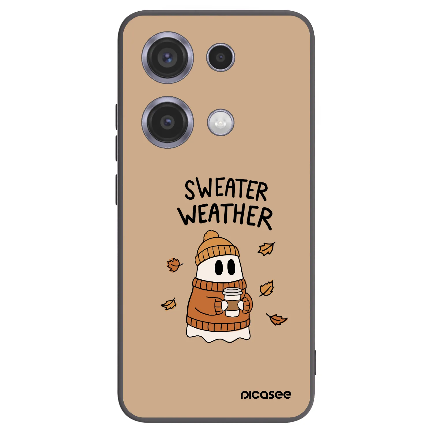 Picasee silikonový černý obal pro Xiaomi Redmi Note 14S - Sweater ghost