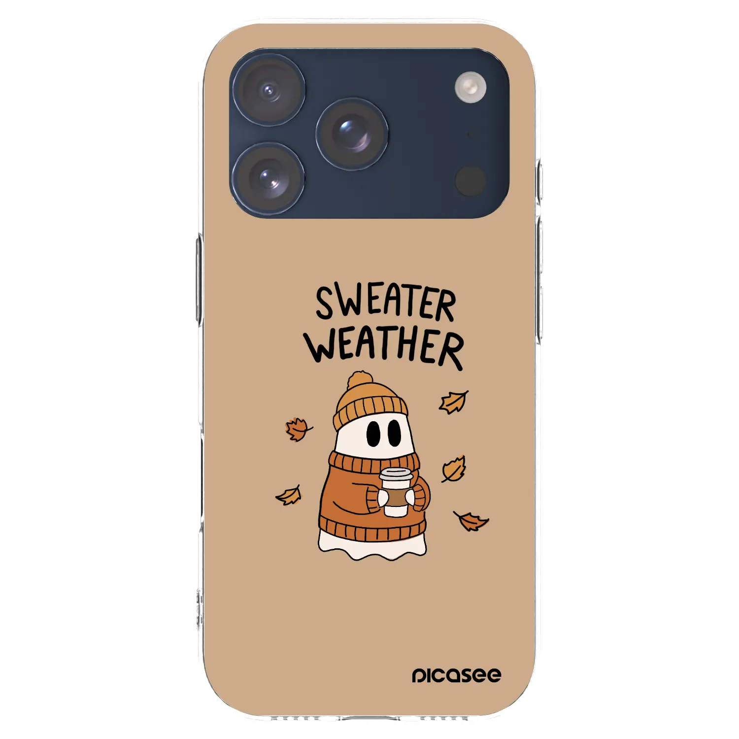 Picasee silikonový průhledný obal pro Apple iPhone 17 Pro - Sweater ghost