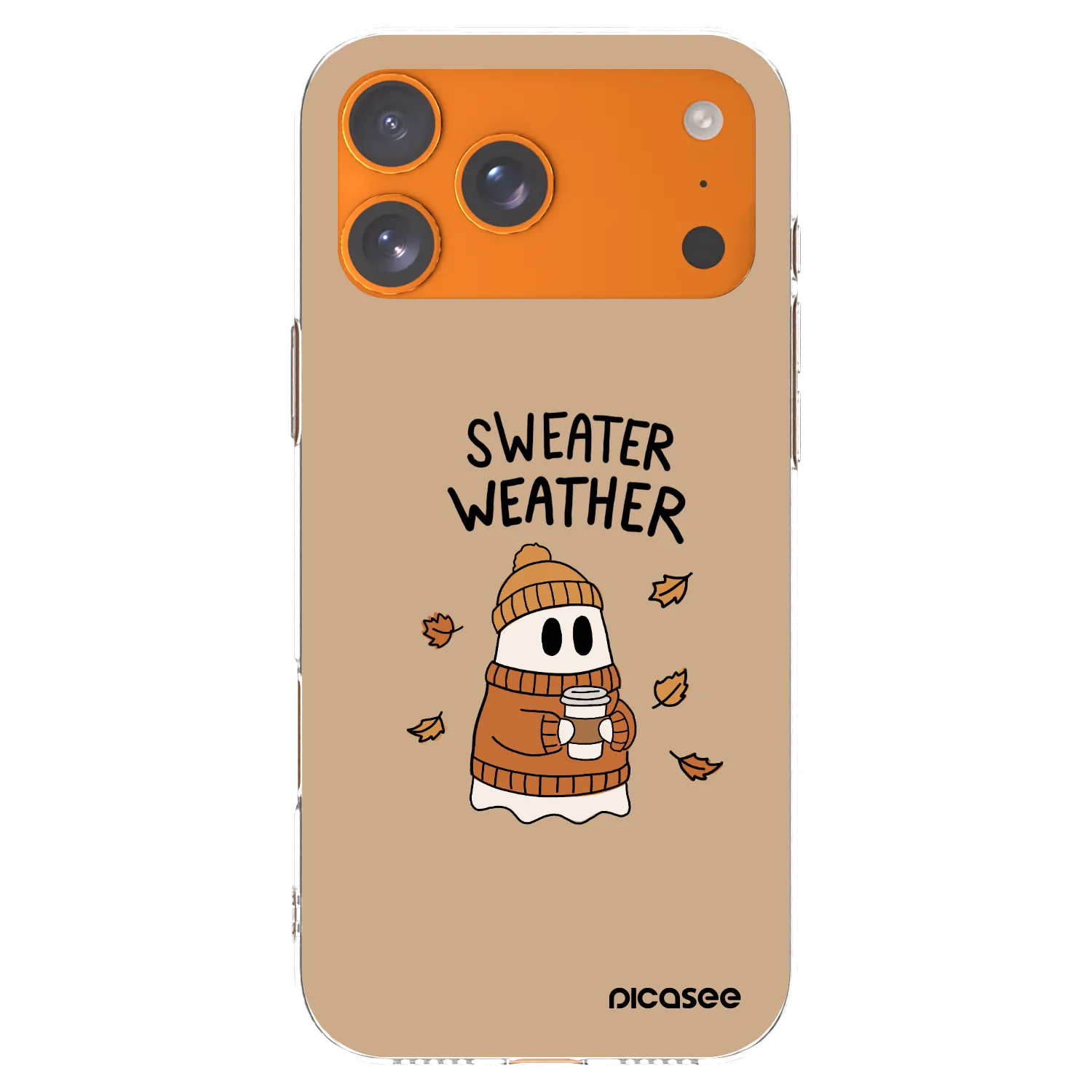 Picasee silikonový průhledný obal pro Apple iPhone 17 Pro Max - Sweater ghost