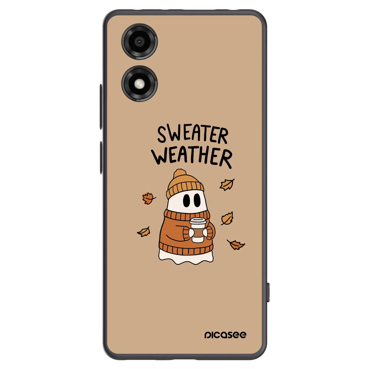 Picasee silikonový černý obal pro Motorola Moto E14 - Sweater ghost