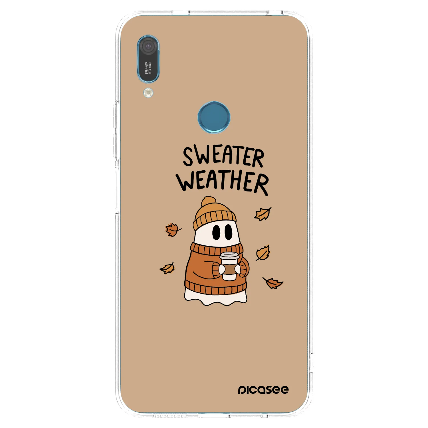 Picasee silikonový průhledný obal pro Huawei Y6 2019 - Sweater ghost