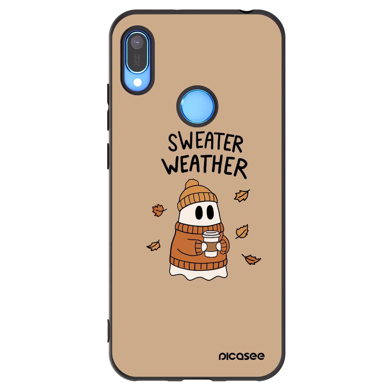 Picasee silikonový černý obal pro Huawei Y6 2019 - Sweater ghost