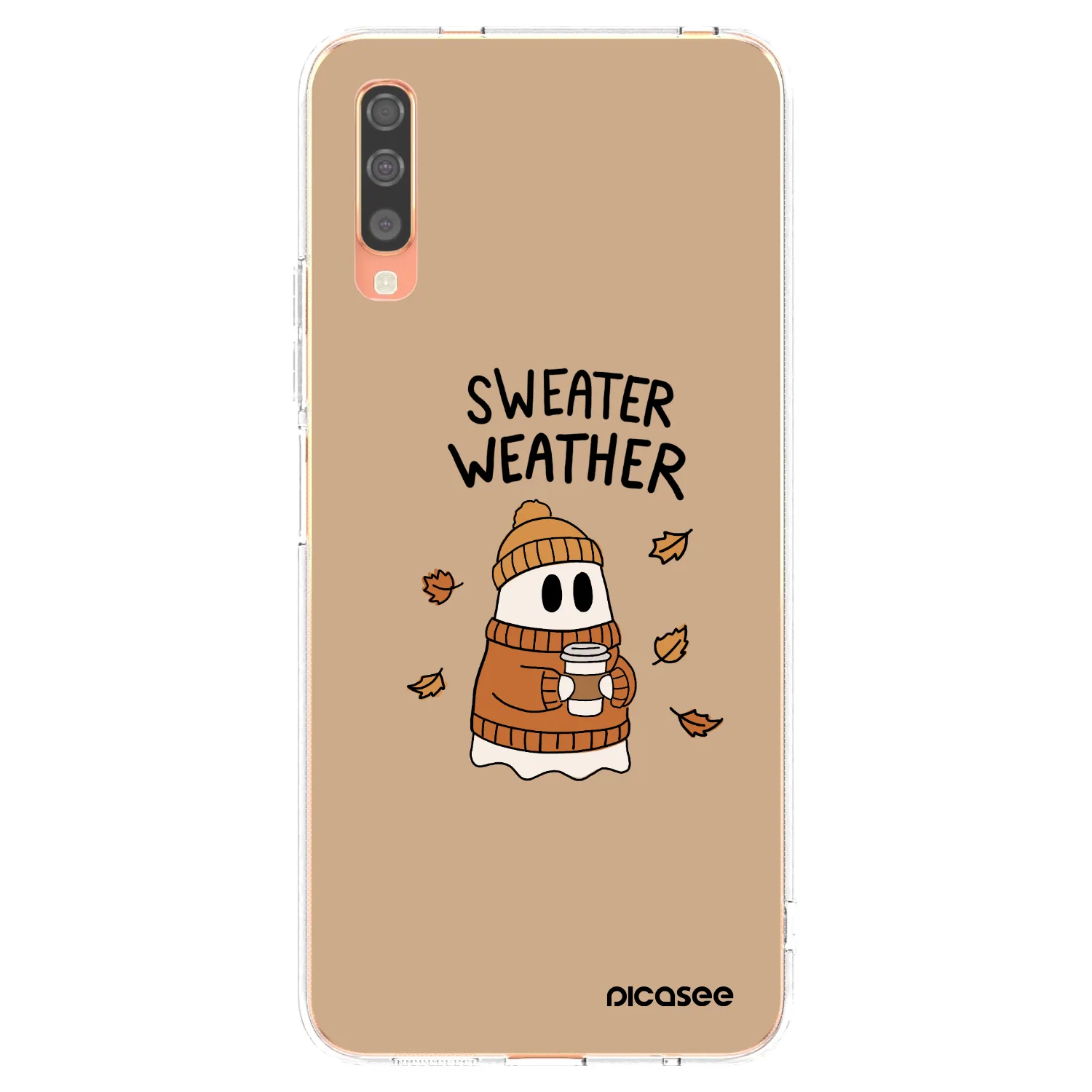 Picasee silikonový průhledný obal pro Samsung Galaxy A70 A705F - Sweater ghost