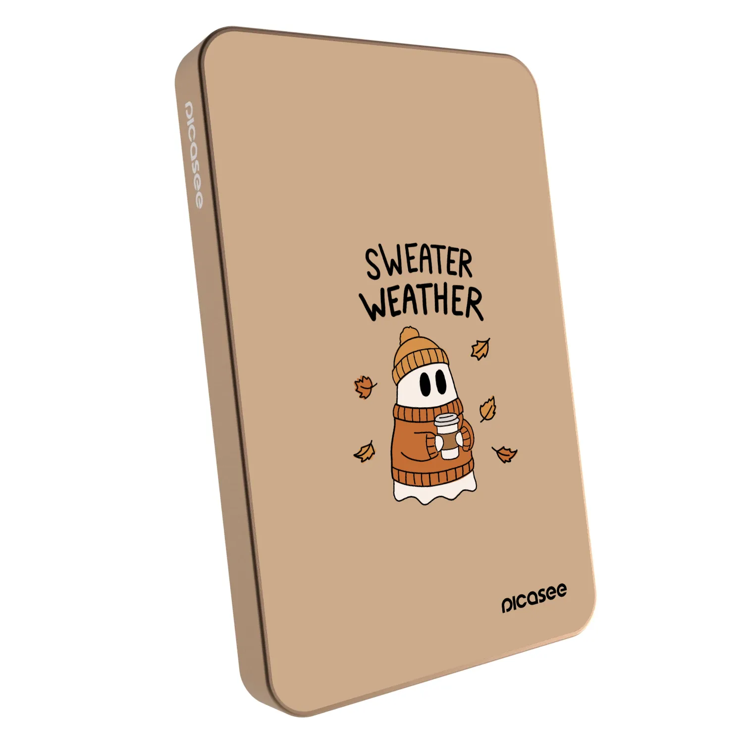 Picasee Powerbanka s MagSafe 5 000 mAh Zlatá - Sweater ghost