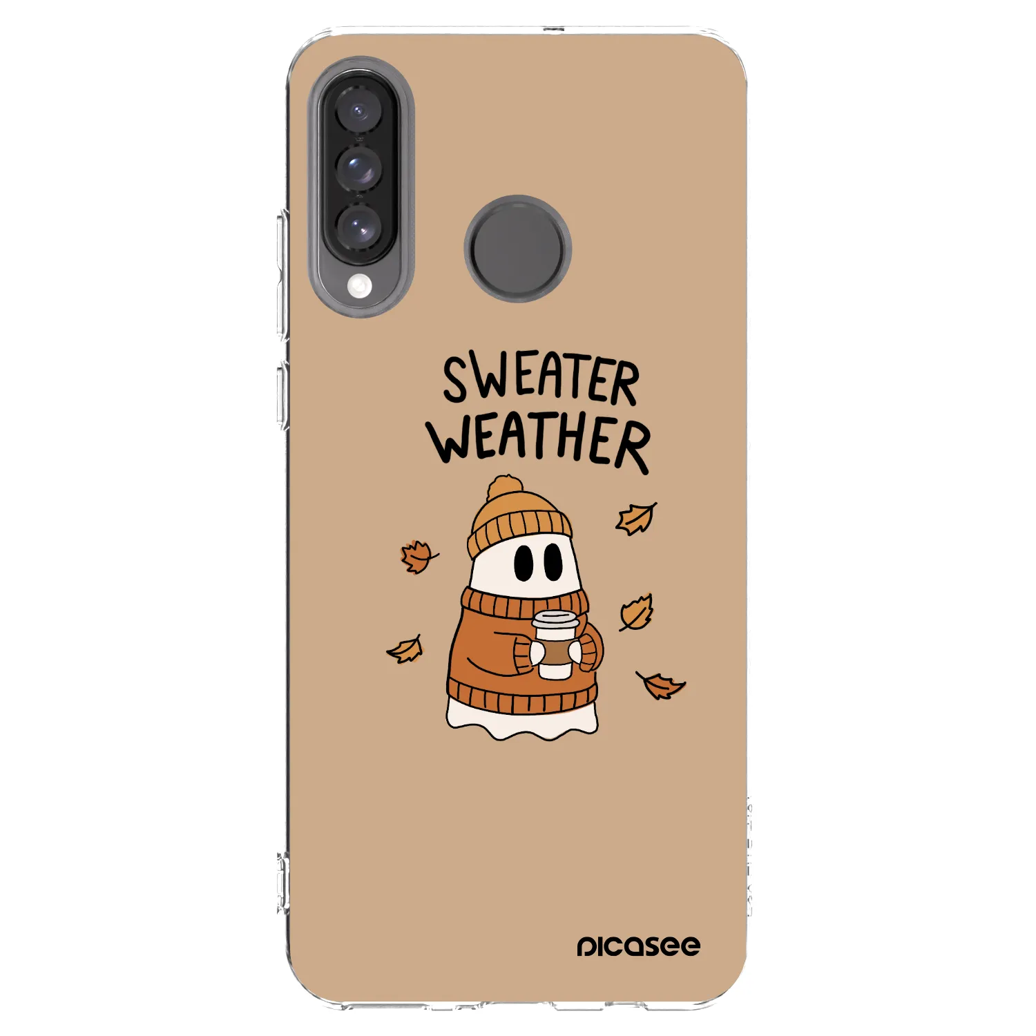 Picasee silikonový průhledný obal pro Huawei P30 Lite - Sweater ghost
