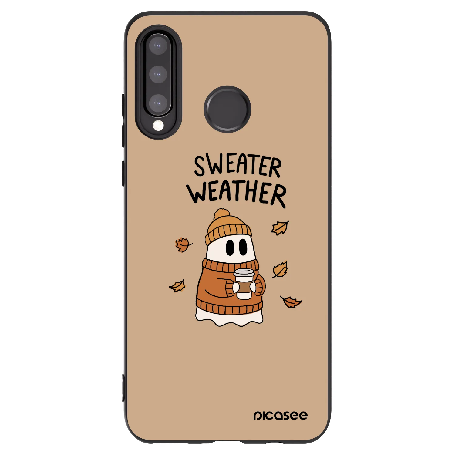 Picasee silikonový černý obal pro Huawei P30 Lite - Sweater ghost