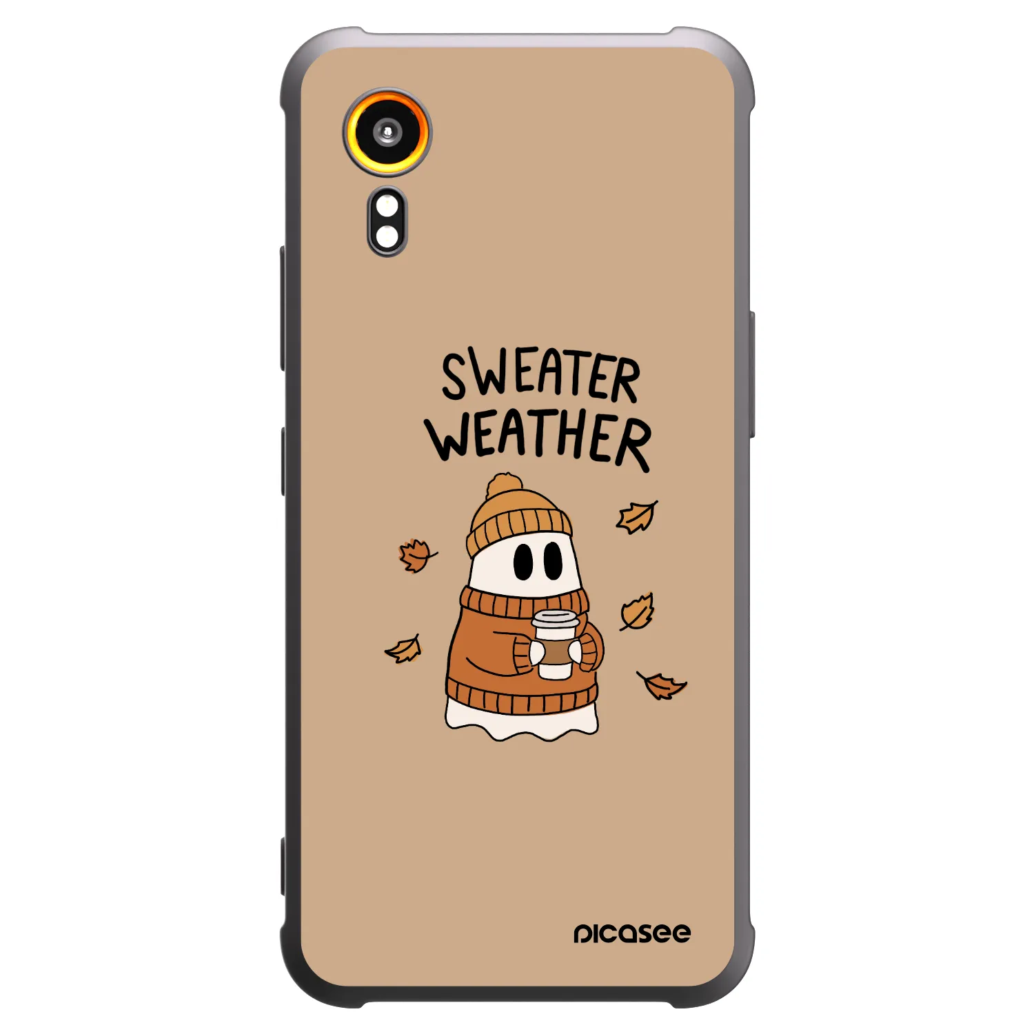 Picasee silikonový černý obal pro Samsung Galaxy XCover 7 - Sweater ghost