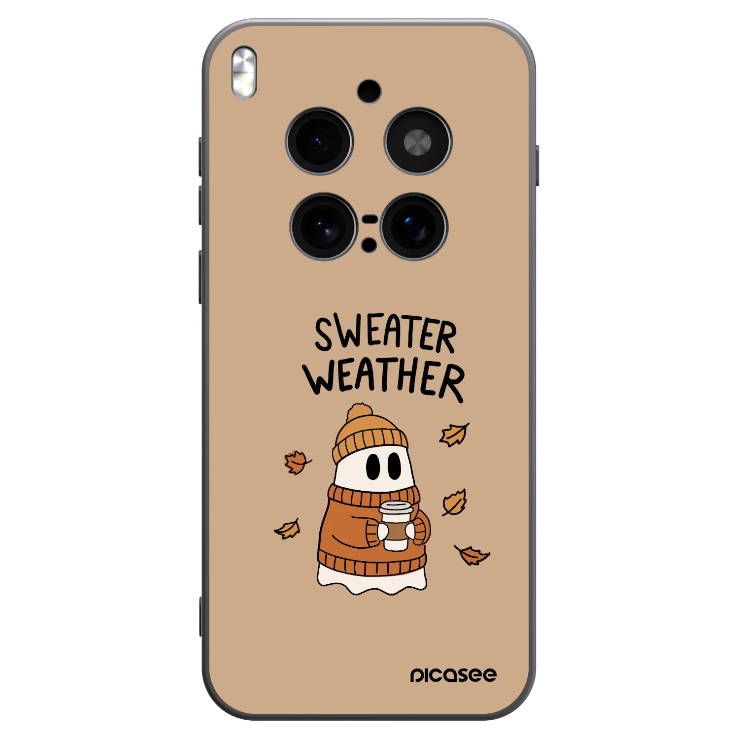 Picasee silikonový černý obal pro Vivo X300 Pro - Sweater ghost