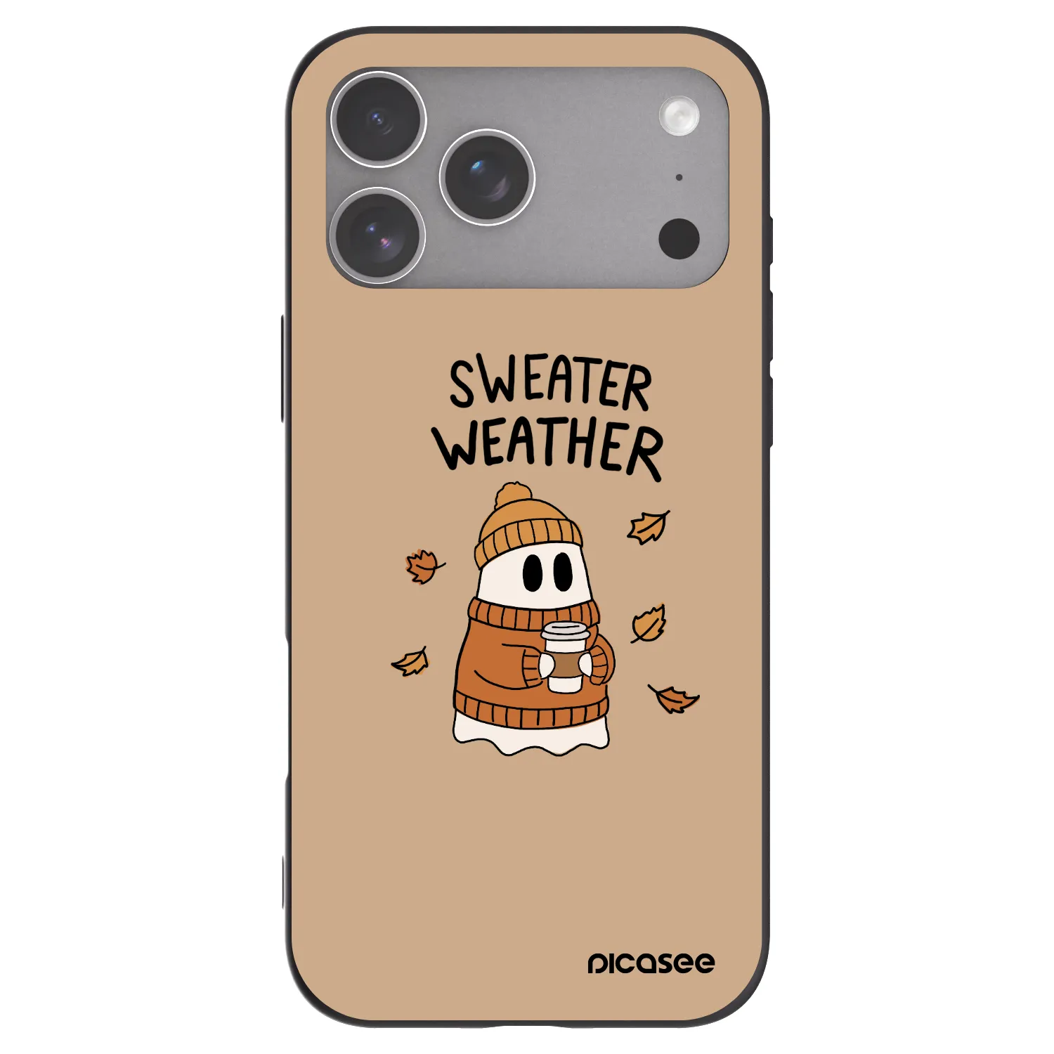 Picasee silikonový černý obal pro Apple iPhone 18 Pro Max - Sweater ghost