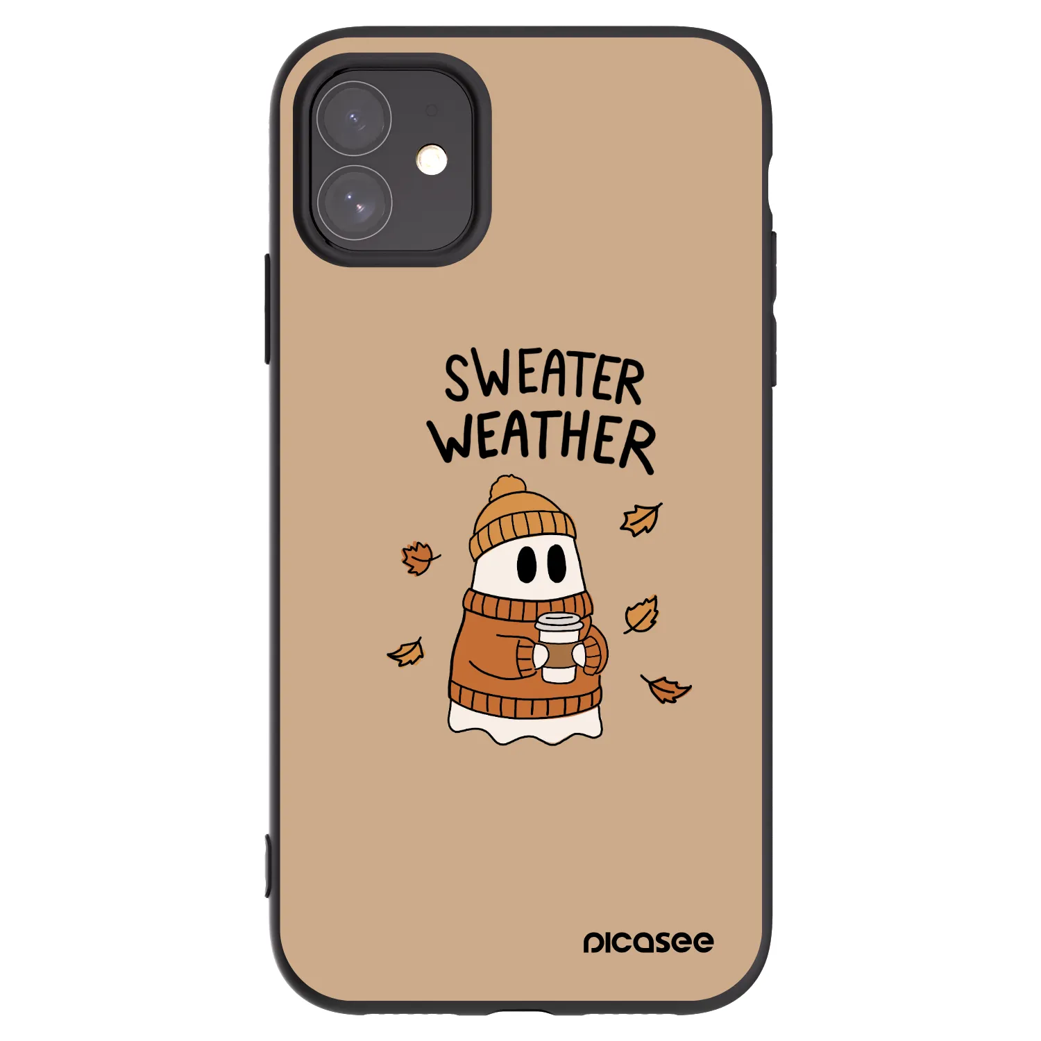 Picasee silikonový černý obal pro Apple iPhone 11 - Sweater ghost
