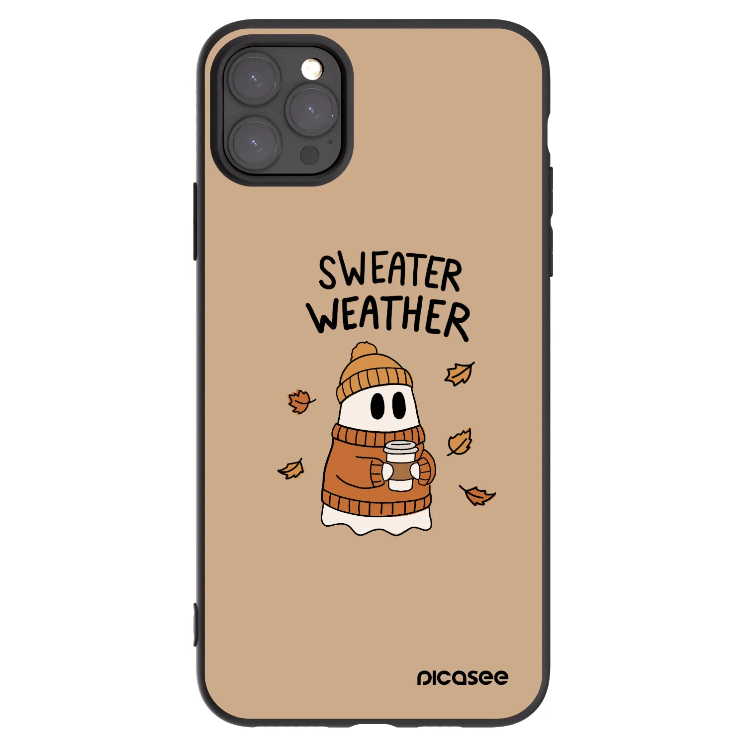 Picasee silikonový černý obal pro Apple iPhone 11 Pro Max - Sweater ghost