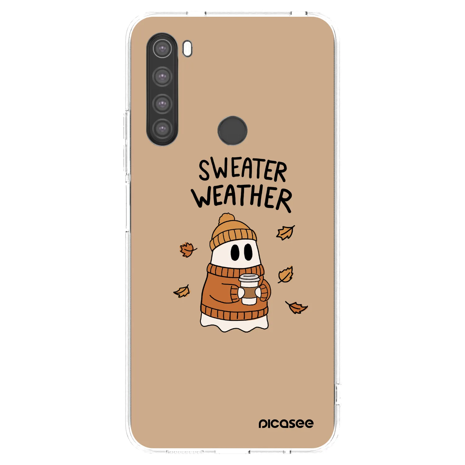 Picasee silikonový průhledný obal pro Xiaomi Redmi Note 8 - Sweater ghost
