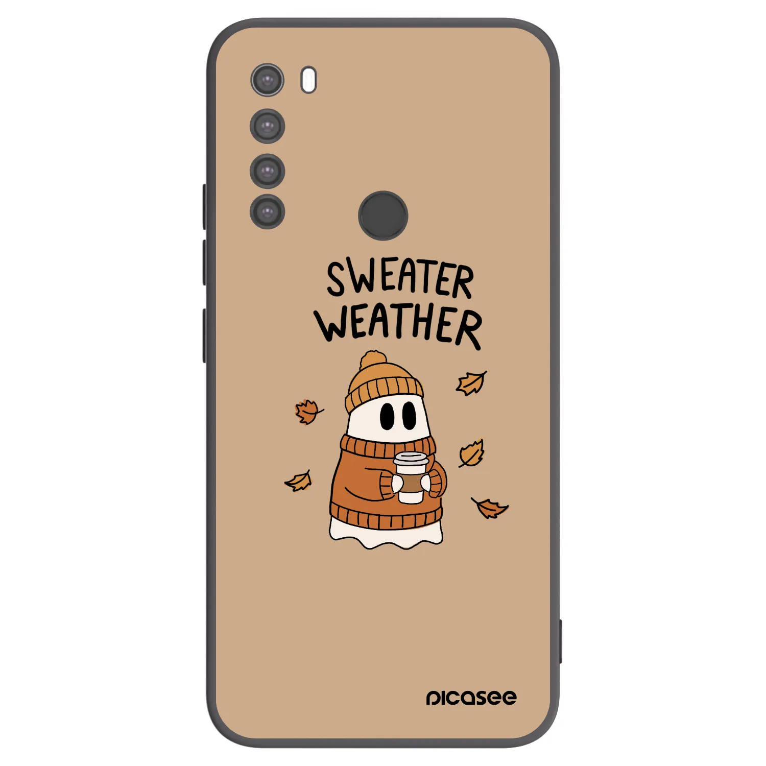 Picasee silikonový černý obal pro Xiaomi Redmi Note 8 - Sweater ghost