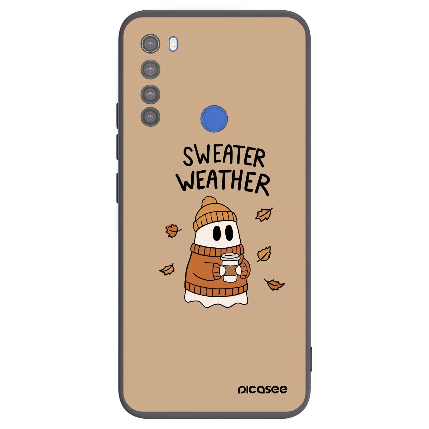 Picasee silikonový černý obal pro Xiaomi Redmi Note 8T - Sweater ghost