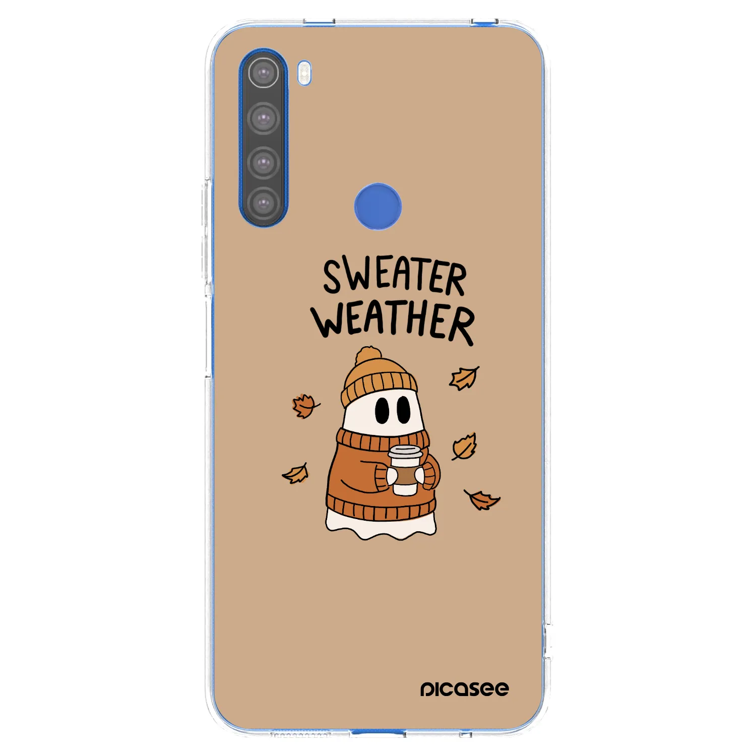 Picasee silikonový průhledný obal pro Xiaomi Redmi Note 8T - Sweater ghost