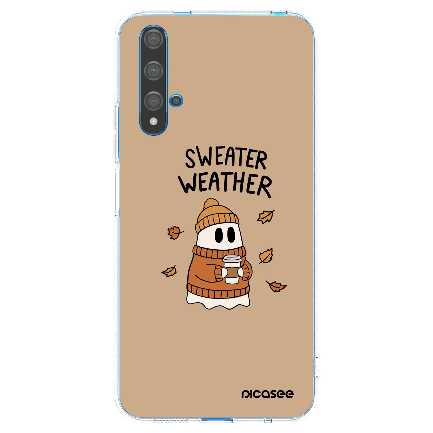Picasee silikonový průhledný obal pro Huawei Nova 5T - Sweater ghost