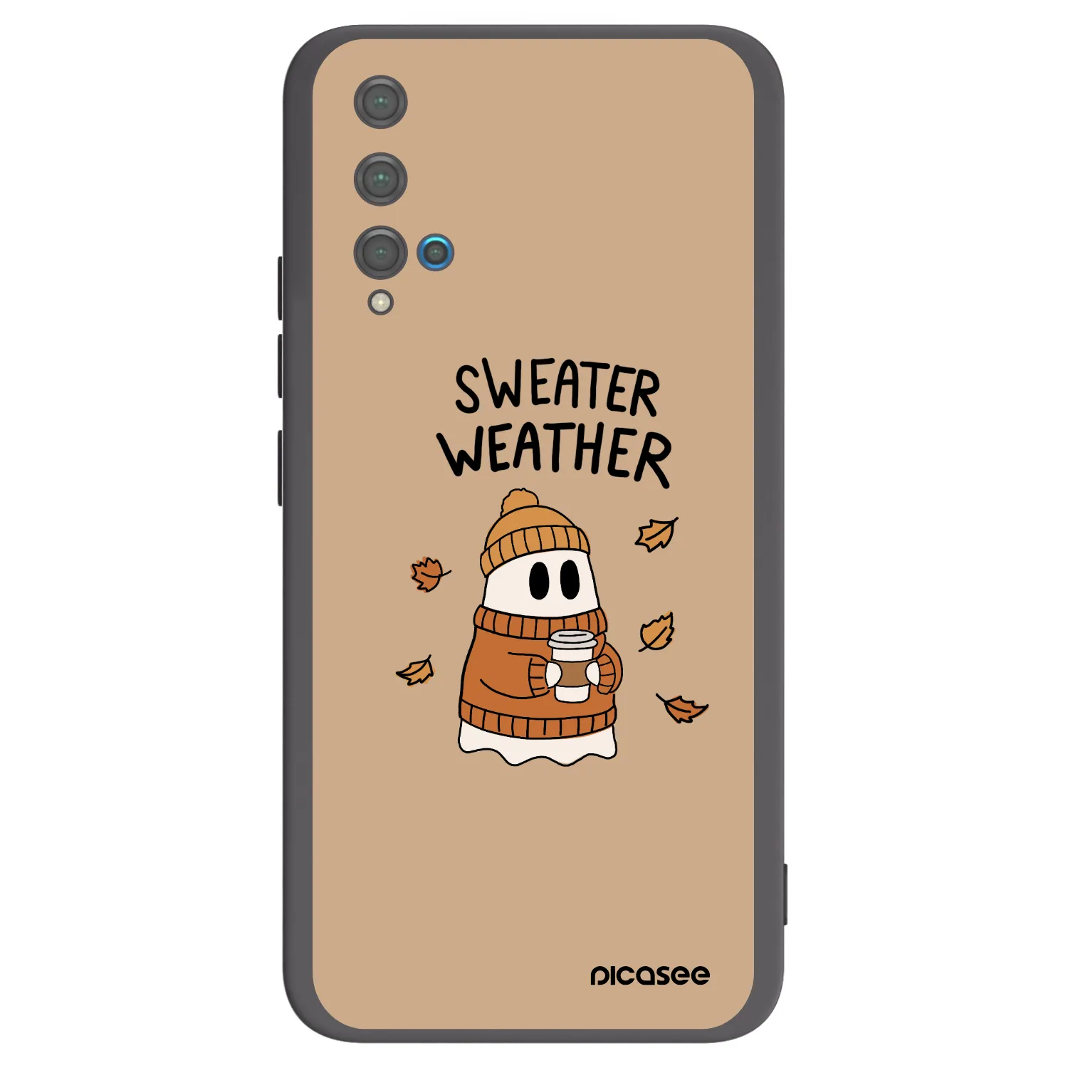 Picasee silikonový černý obal pro Huawei Nova 5T - Sweater ghost