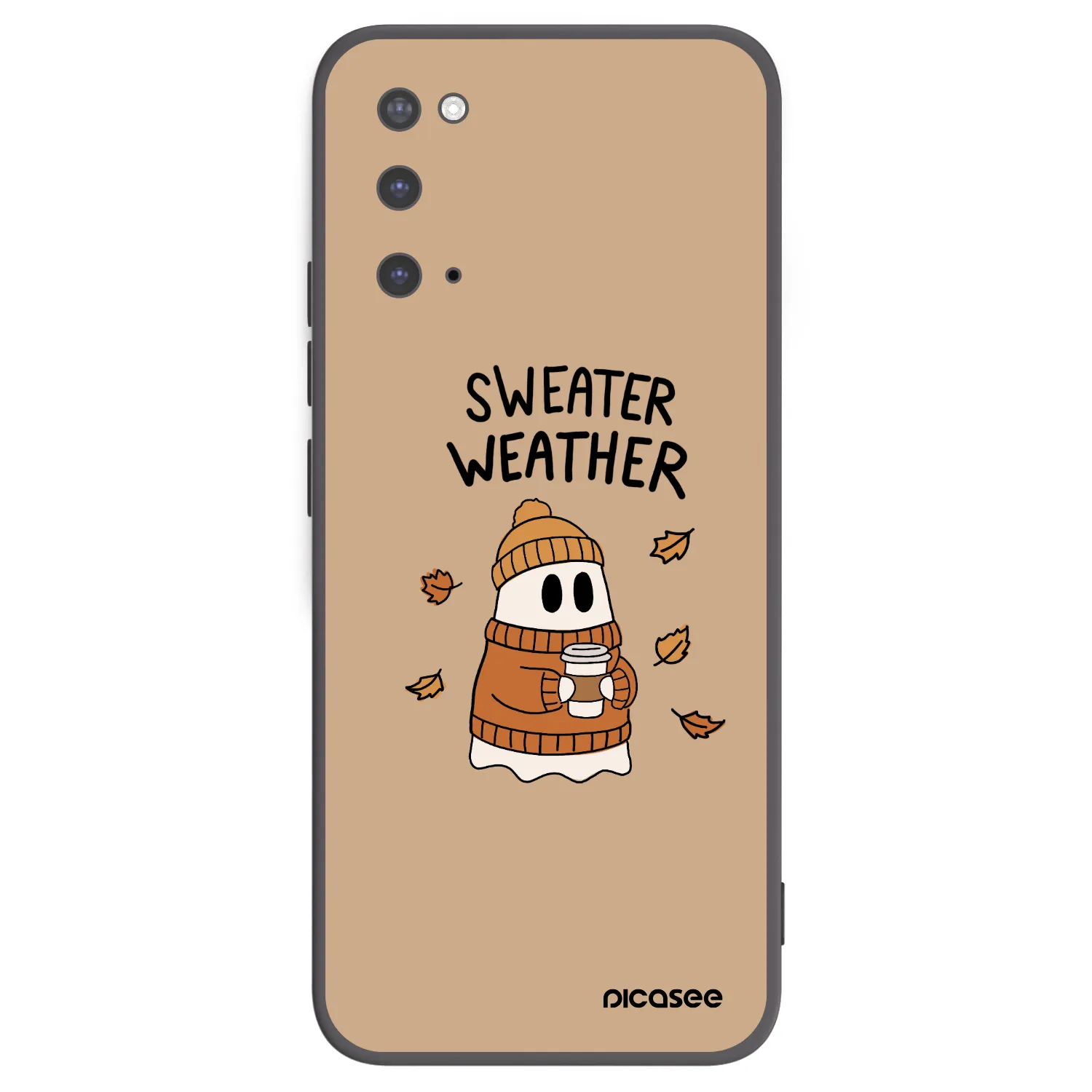 Picasee silikonový černý obal pro Samsung Galaxy S20 G980F - Sweater ghost