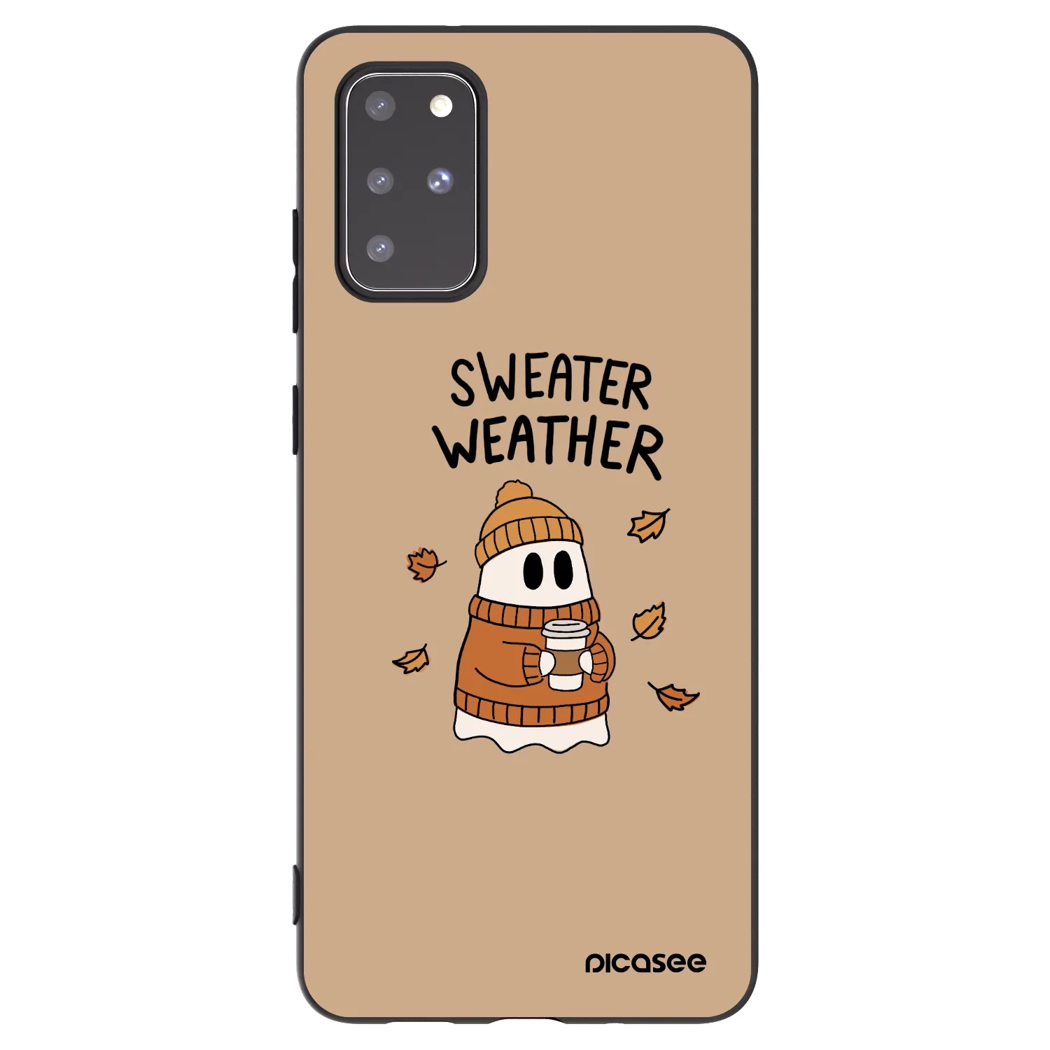 Picasee silikonový černý obal pro Samsung Galaxy S20+ G985F - Sweater ghost