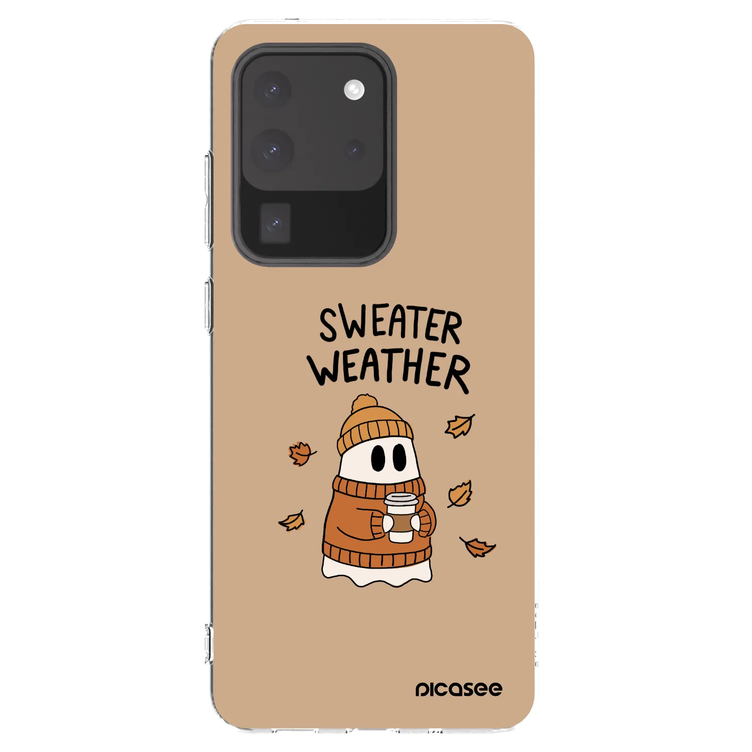 Picasee silikonový průhledný obal pro Samsung Galaxy S20 Ultra 5G G988F - Sweater ghost
