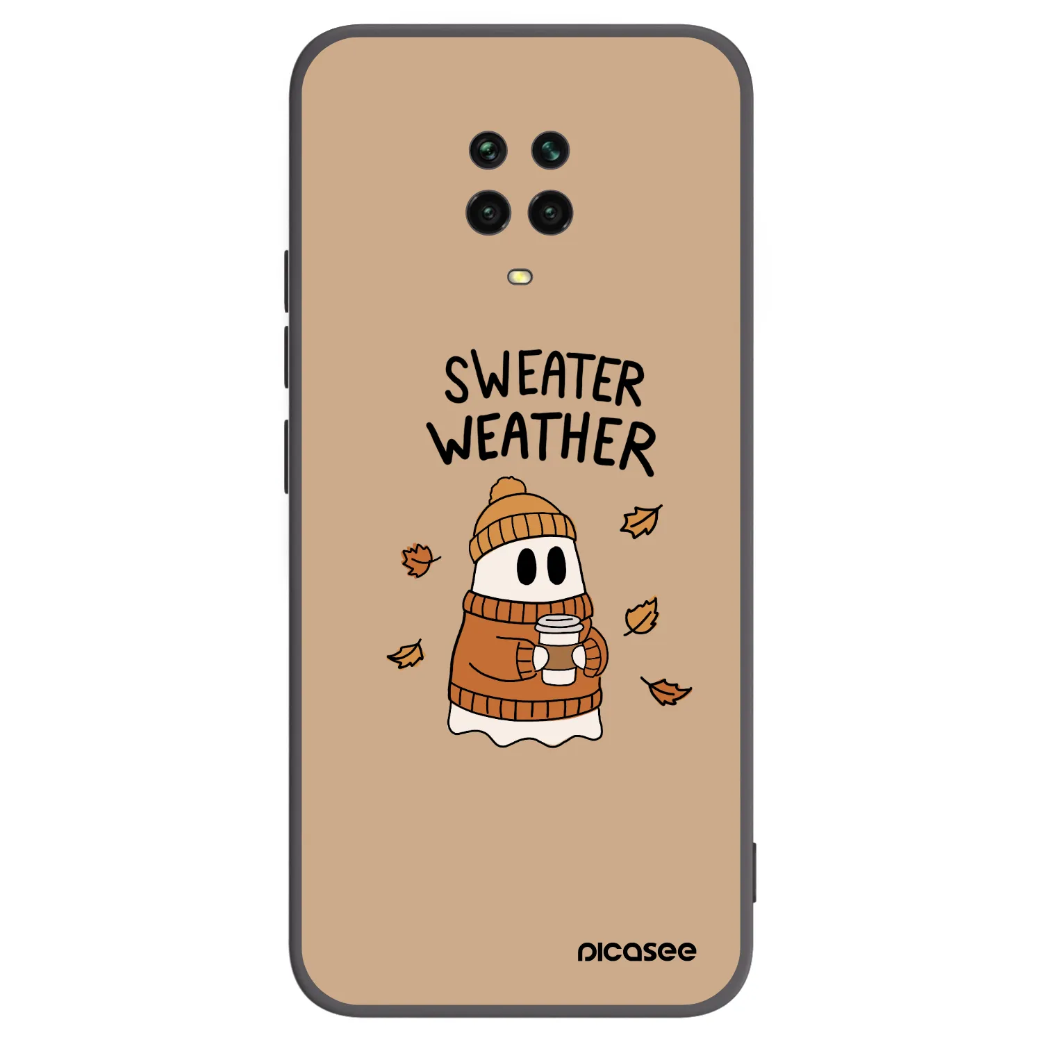 Picasee silikonový černý obal pro Xiaomi Redmi Note 9 Pro - Sweater ghost