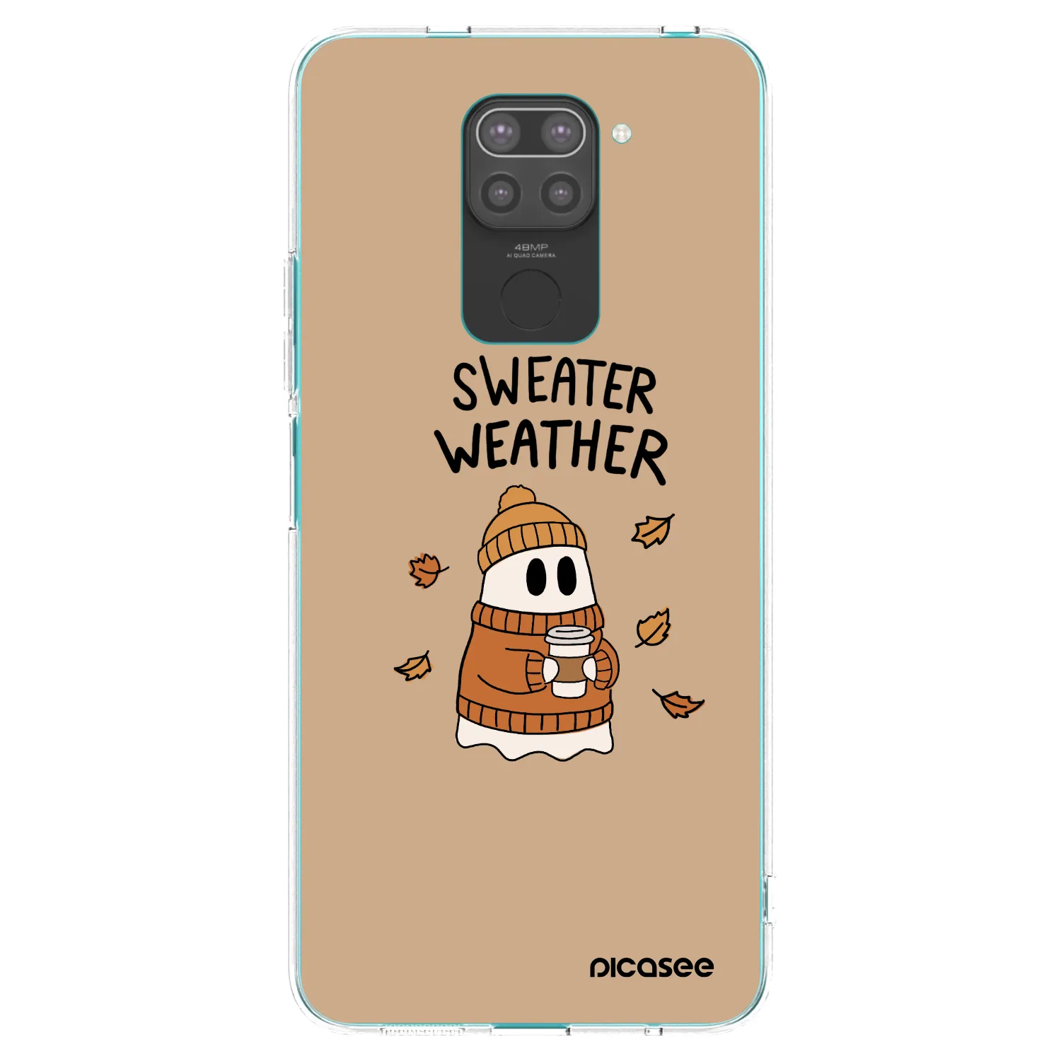 Picasee silikonový černý obal pro Xiaomi Redmi Note 9 - Sweater ghost