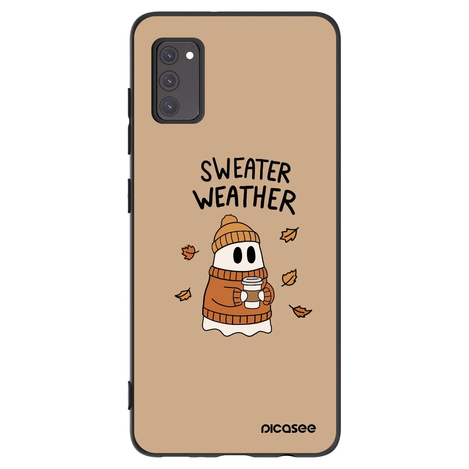 Picasee silikonový černý obal pro Samsung Galaxy A41 A415F - Sweater ghost